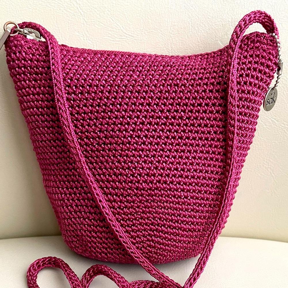 The Sak Women's Purple Crochet Crossbody Bag - Picture 2 of 9